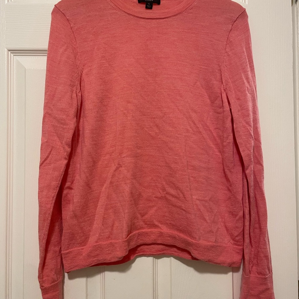 J. Crew Women's Pink Crew Neck Sweater